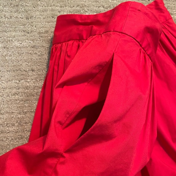 Banana Republic Red Pleated Pocket Mini Skirt 10 - Picture 2 of 7